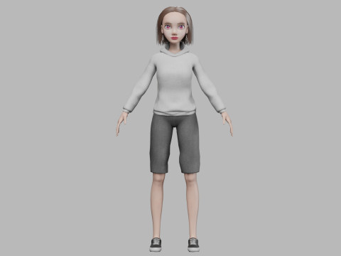 Pretty basic woman V32519 3D Модель