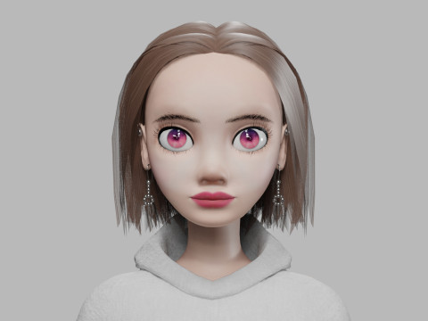 Pretty basic woman V32519 3D Модель