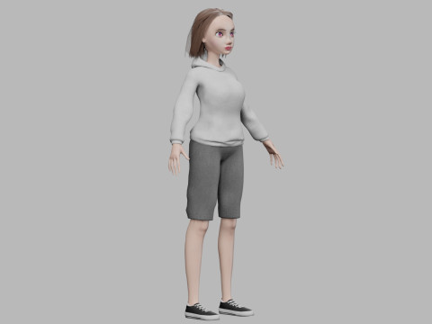 Pretty basic woman V32519 3D Модель