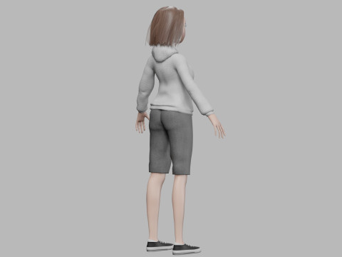 Pretty basic woman V32519 3D Модель