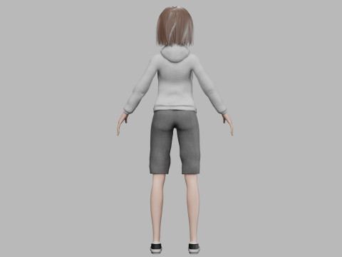 Pretty basic woman V32519 3D Модель