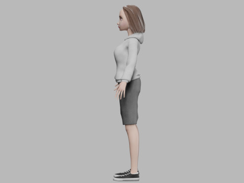 Pretty basic woman V32519 3D Модель