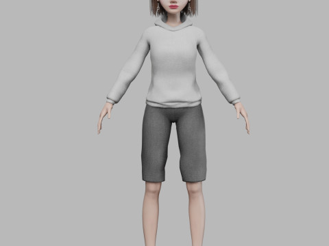 Pretty basic woman V32519 3D Модель