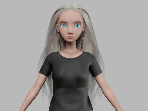 Mulher linda loira V31762 Modelo 3D