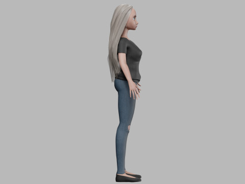 Pretty blond woman V31762 3D मॉडल
