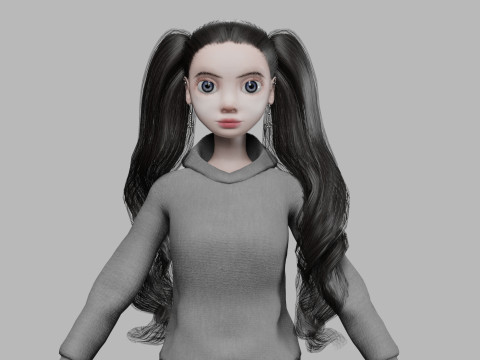 Pretty cartoon woman V37391 3D Модель