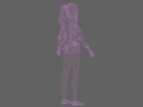 Pretty cartoon woman V37391 Modèle 3D