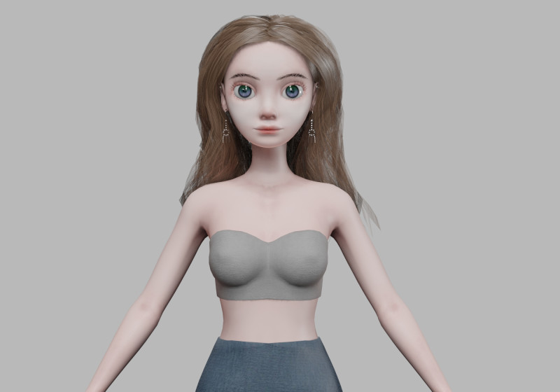 Pretty cute woman V32691 Modello 3D .c4d .max .obj .3ds .fbx .stl .blend 
