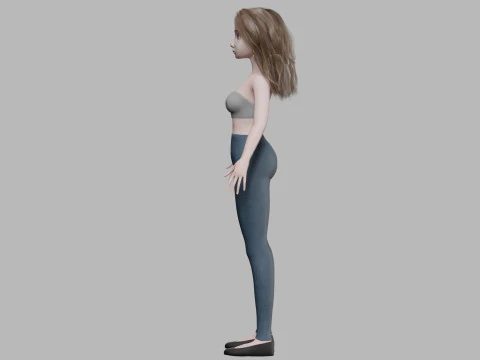 Pretty cute woman V32691 3D Model