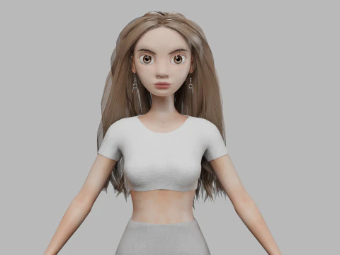 Mujer bonita adolescente V32676 Modelo 3D