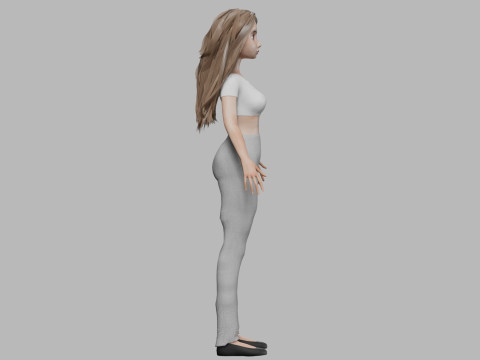 Pretty teen woman V32676 3D-Modell