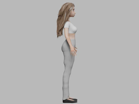 Pretty teen woman V32676 3D Model
