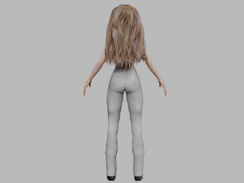 Pretty teen woman V32676 3D-Modell