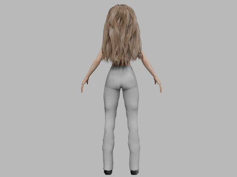 Pretty teen woman V32676 3D Model