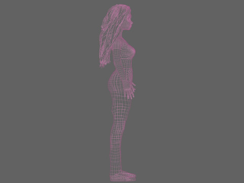Pretty teen woman V32676 3D-Modell