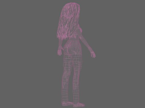 Pretty teen woman V32676 3D-Modell