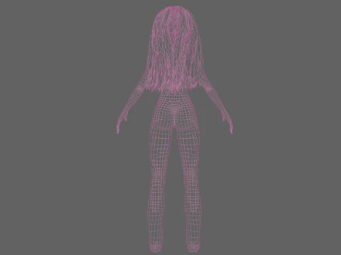 Pretty teen woman V32676 3D Model
