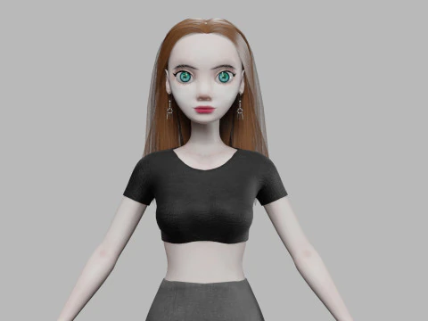 Mulher muito jovem V29992 Modelo 3D