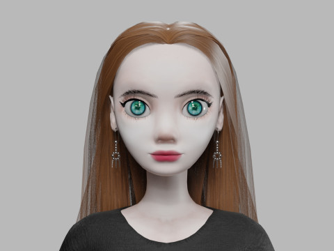 Wanita muda cantik V29992 Model 3D