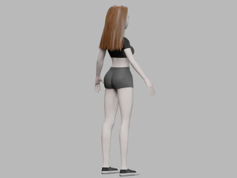 Pretty young woman V29992 3D Model