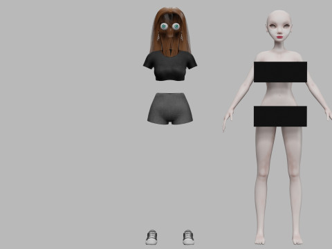 Wanita muda cantik V29992 Model 3D