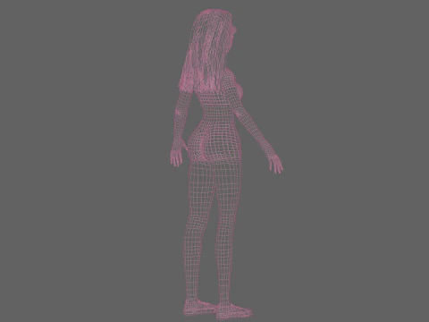 Pretty young woman V29992 3D Model