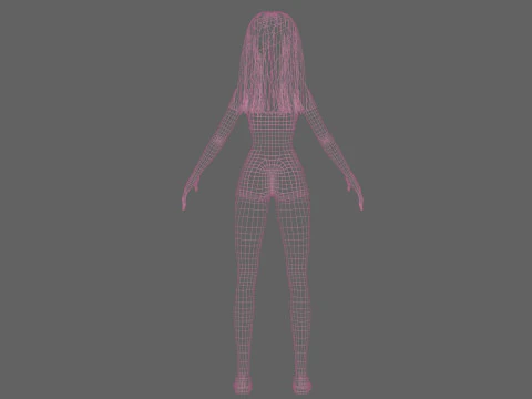 Pretty young woman V29992 3D Model