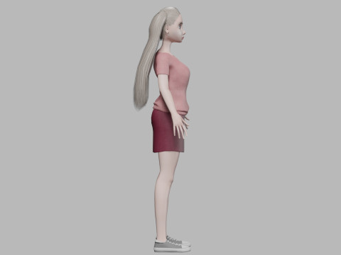 Standard cartoon woman V23282 3Dモデル