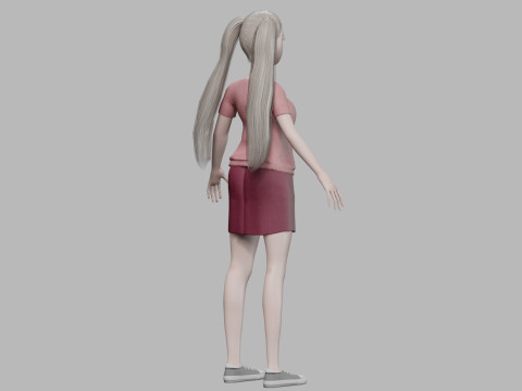 Standard cartoon woman V23282 3Dモデル