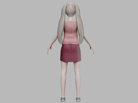 Standard cartoon woman V23282 3Dモデル