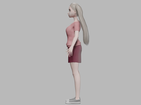 Standard cartoon woman V23282 3Dモデル