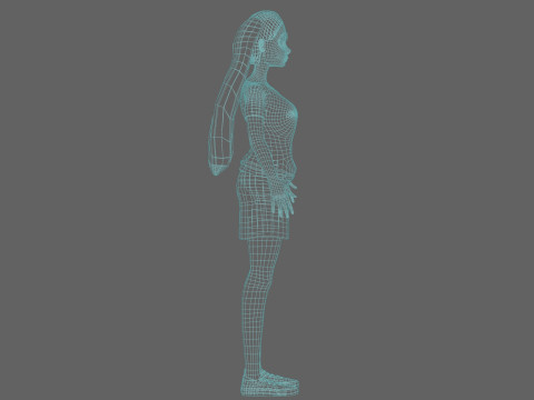 Standard cartoon woman V23282 3Dモデル