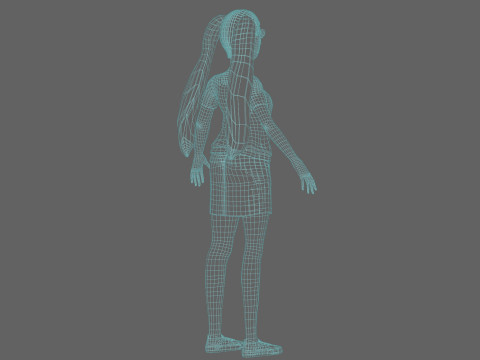 Standard cartoon woman V23282 3Dモデル