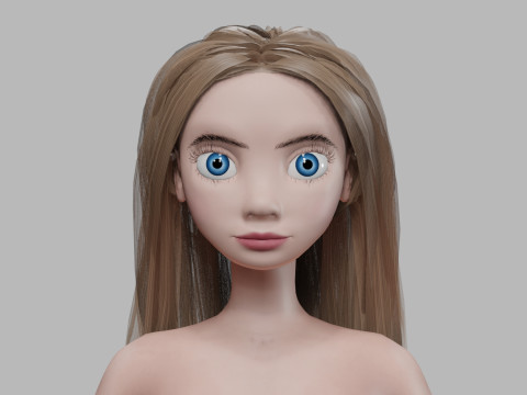 Sweet cartoon woman V27373 Model 3D