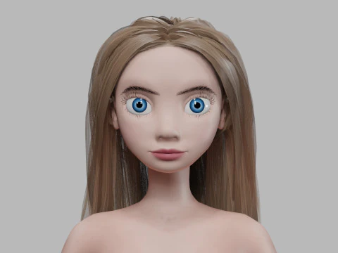 Sweet cartoon woman V27373 3D Model