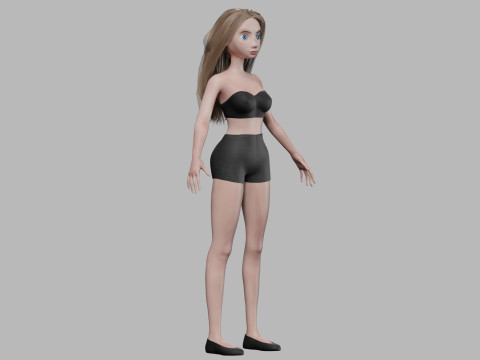 Sweet cartoon woman V27373 Model 3D