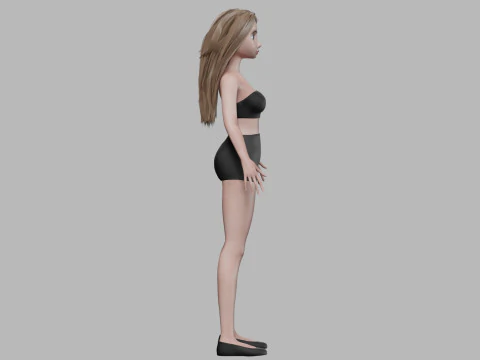 Sweet cartoon woman V27373 3D Model
