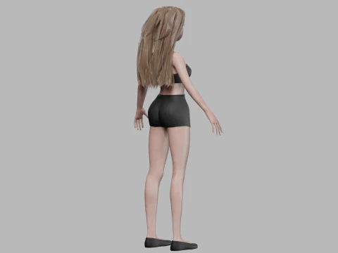 Sweet cartoon woman V27373 3D Model