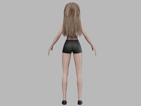 Sweet cartoon woman V27373 3D Model