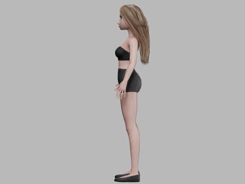 Sweet cartoon woman V27373 Model 3D
