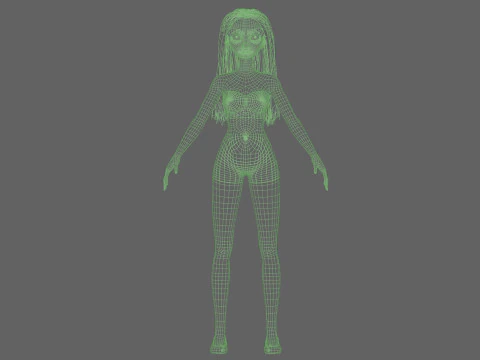 Sweet cartoon woman V27373 3D Model