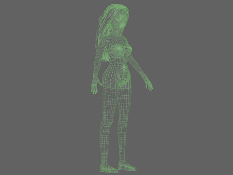 Sweet cartoon woman V27373 Model 3D