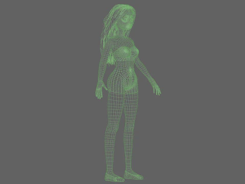 Sweet cartoon woman V27373 3D Model