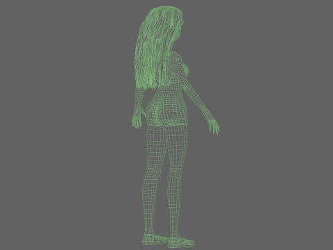 Sweet cartoon woman V27373 3D Model
