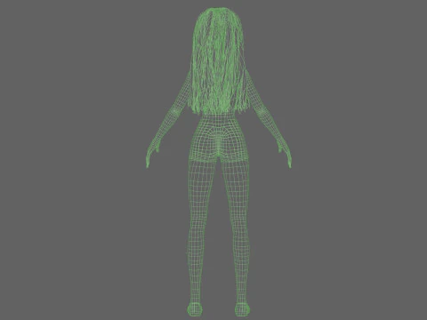 Sweet cartoon woman V27373 3D Model