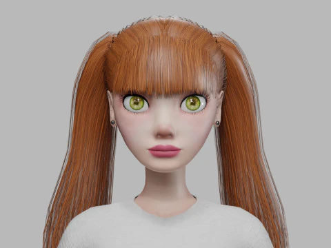 Sweet teen woman V23159 3D Model