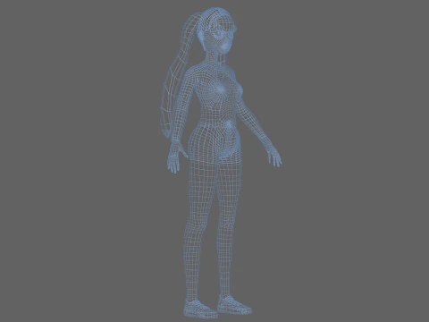 Sweet teen woman V23159 3D Model