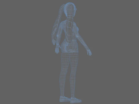 Sweet teen woman V23159 3D Model