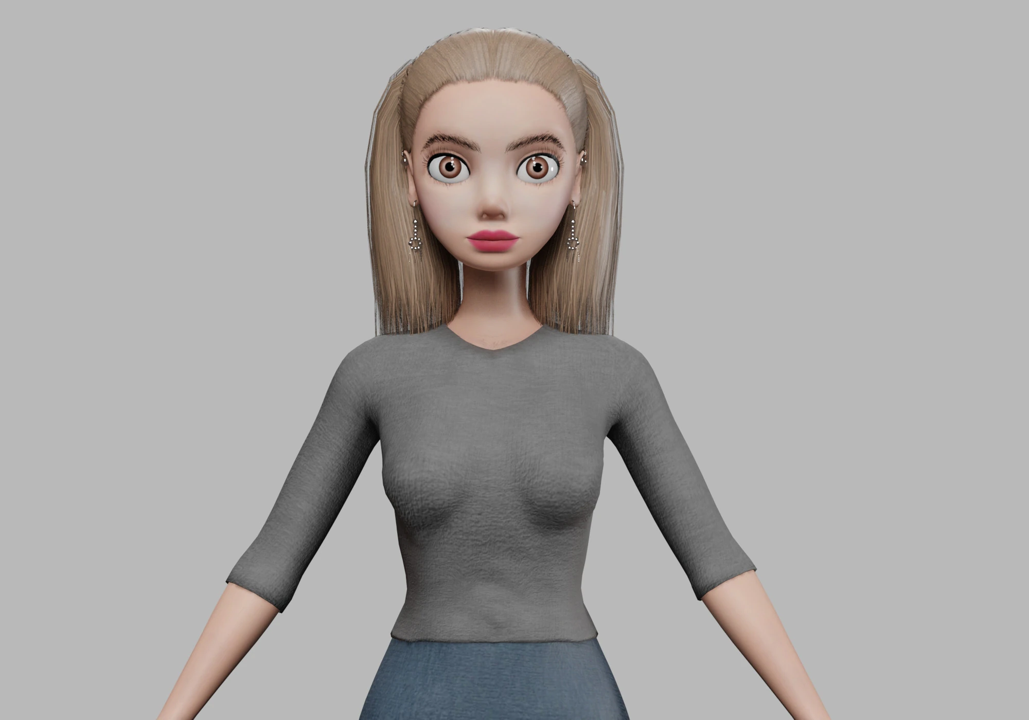 Sweet young woman V22648 3D Model .c4d .max .obj .3ds .fbx .stl .blend 
