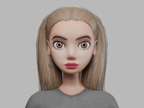 Sweet young woman V22648 Modèle 3D